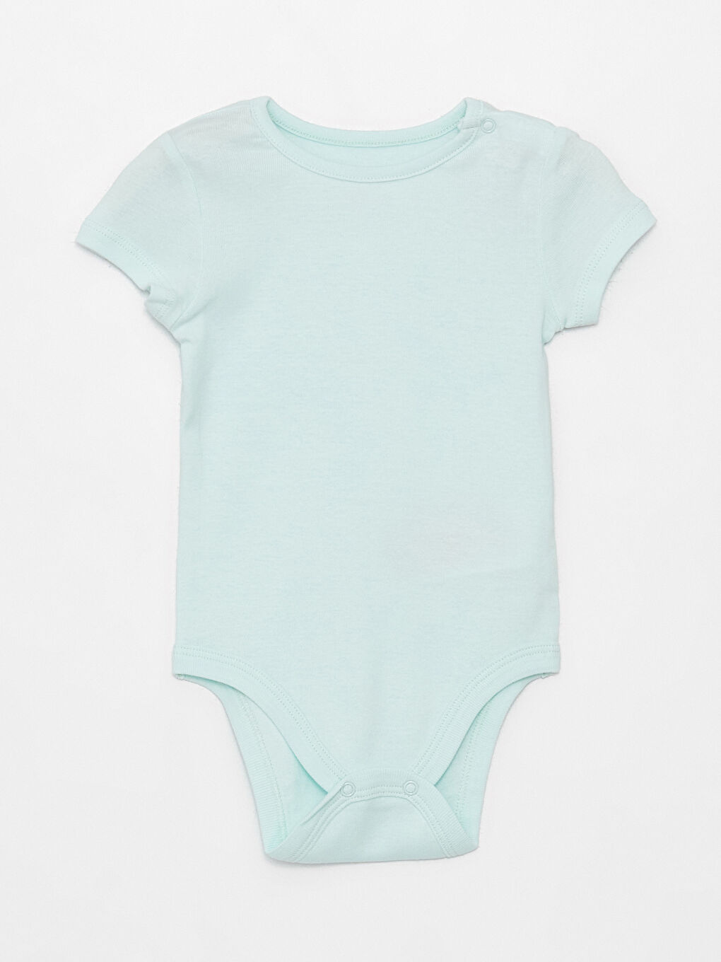 LCW baby Crew Neck Basic Baby Girl Snap Fastener Bodysuit 2 Pack -S3JO07Z1-SRY