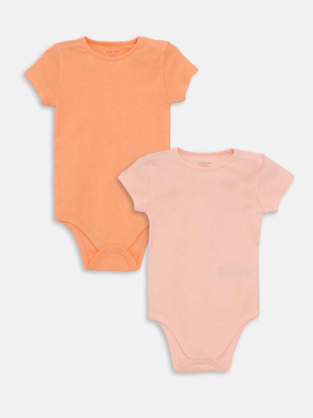 Lot de 2 bodies bébé fille col rond