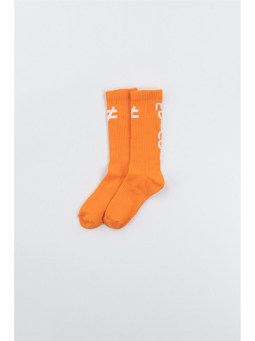 Turuncu Desenli Unisex Çocuk Soket Çorap