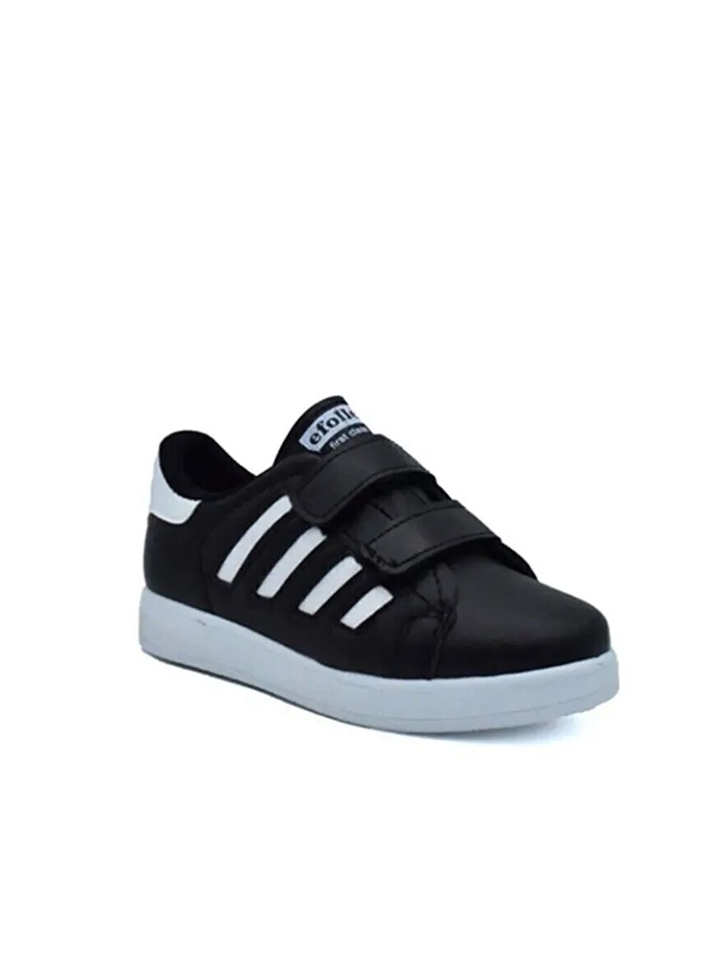 Siyah Cırt Cırtlı Baskılı Unisex Spor Ayakkabı