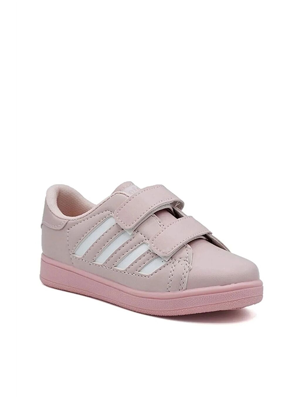 Pembe Cırt Cırtlı Renk Bloklu Unisex Spor Ayakkabı