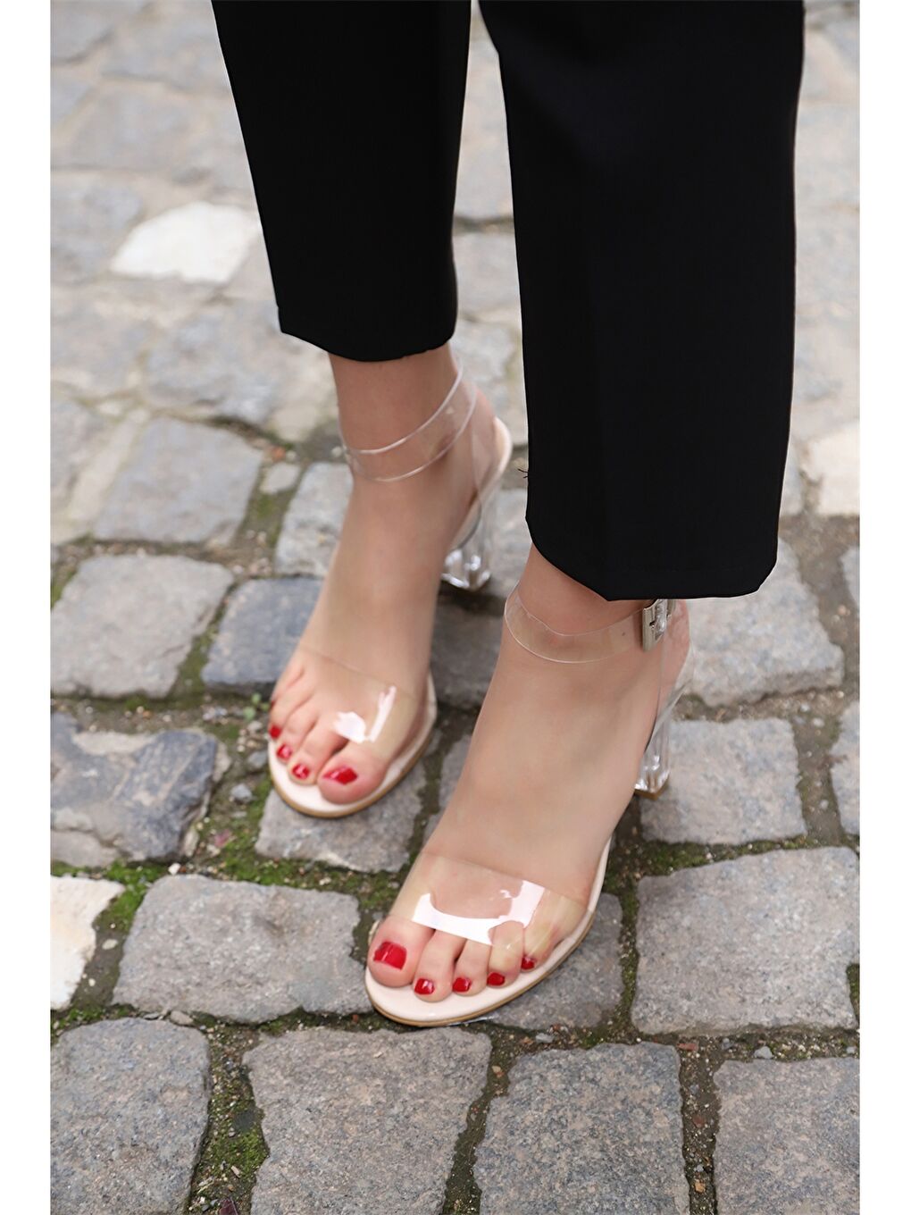 Bej Kadın Topuklu Ayakkabı-2