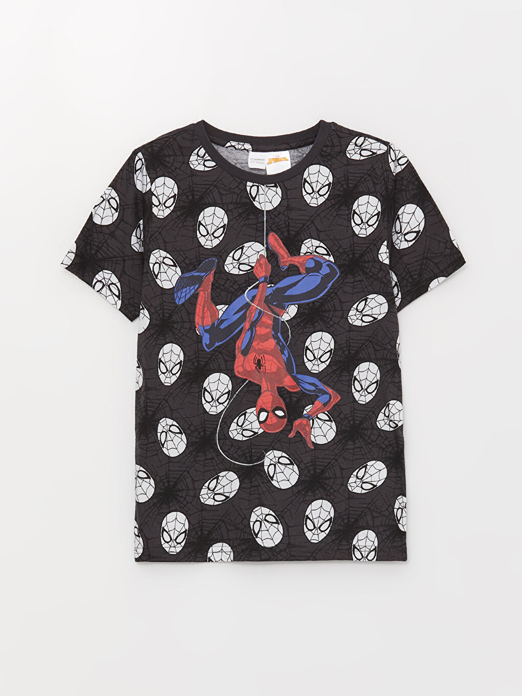 Crew Neck Spider-Man Printed Boys' Shorts Pyjama Set-1