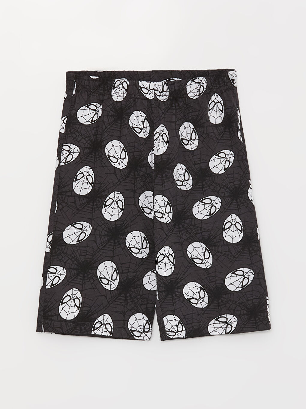 Crew Neck Spider-Man Printed Boys' Shorts Pyjama Set-2