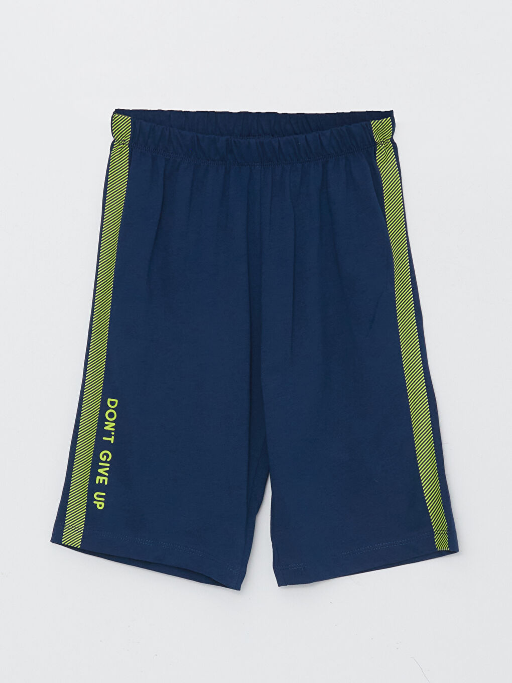 طقم بيجامة شورت بأكمام قصيرة مطبوع بياقة دائرية للأولاد-2