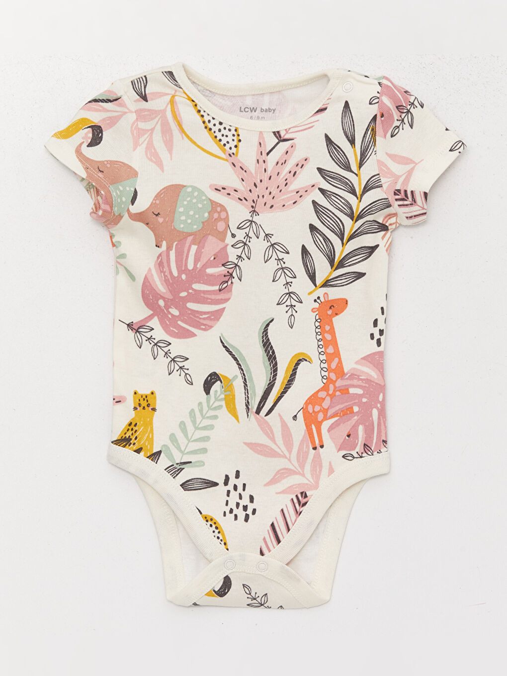LCW baby Lot de 2 bodies bébé fille à boutons-pression col rond -S3JP36Z1-LRB