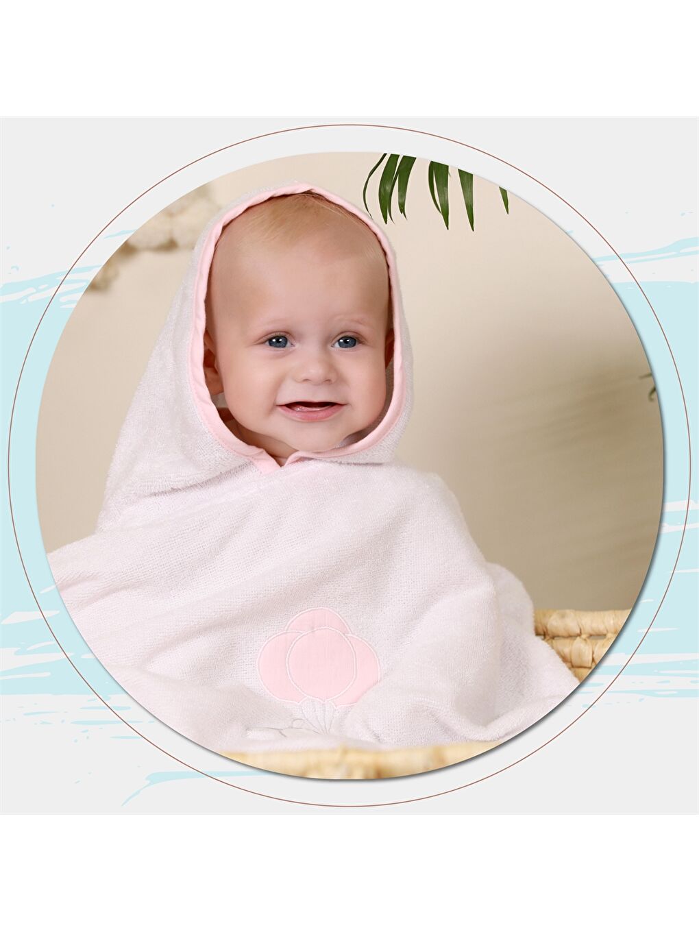 İndigo Unisex Bebek Havlu Panço