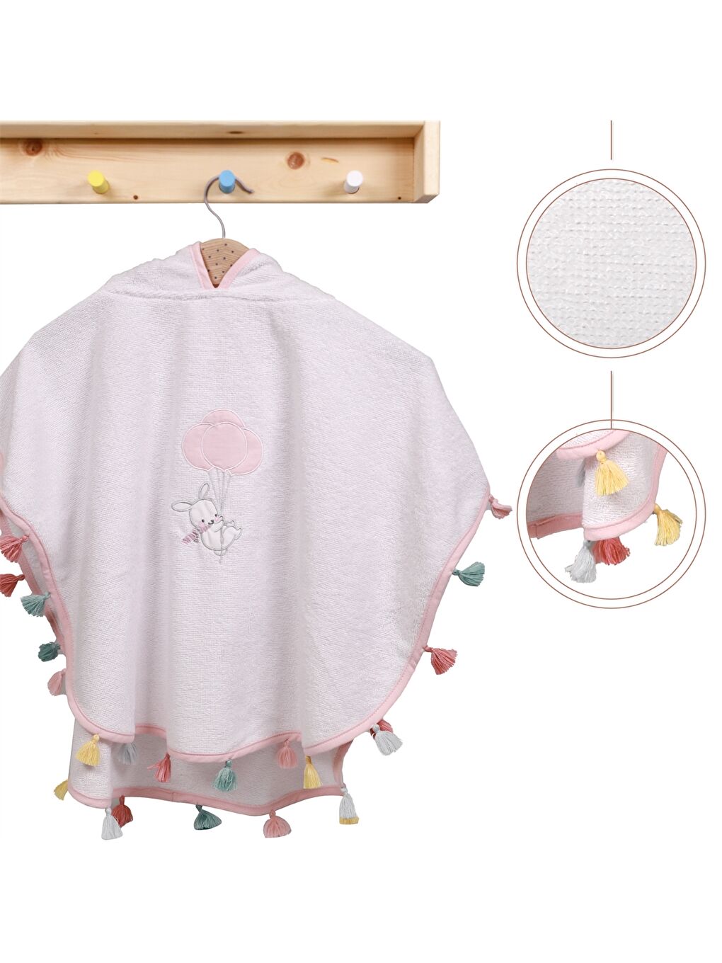 İndigo Unisex Bebek Havlu Panço-1