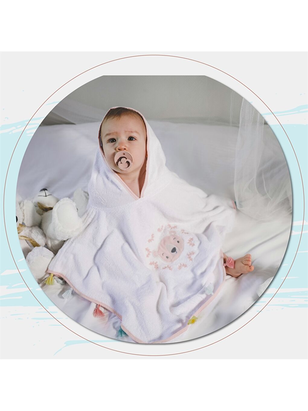 İndigo Unisex Bebek Havlu Panço