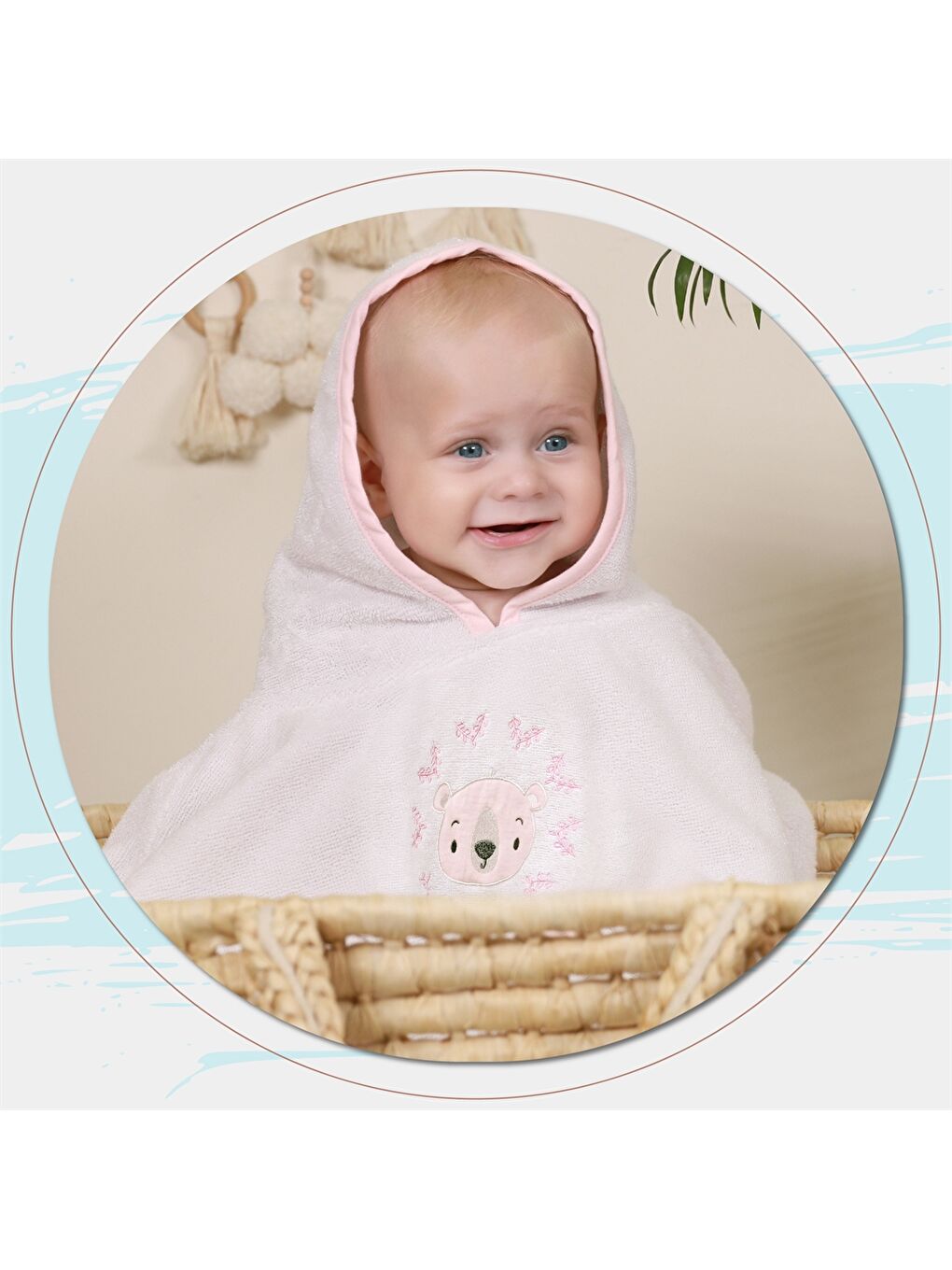 İndigo Unisex Bebek Havlu Panço-1