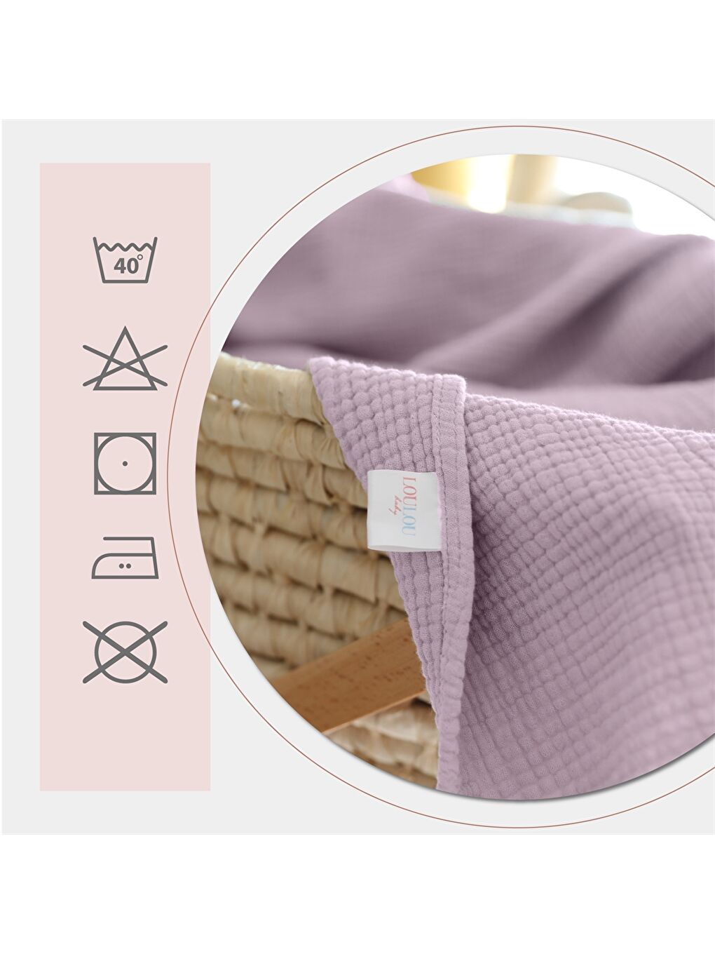 Lila Bebek Müslin Battaniye-2