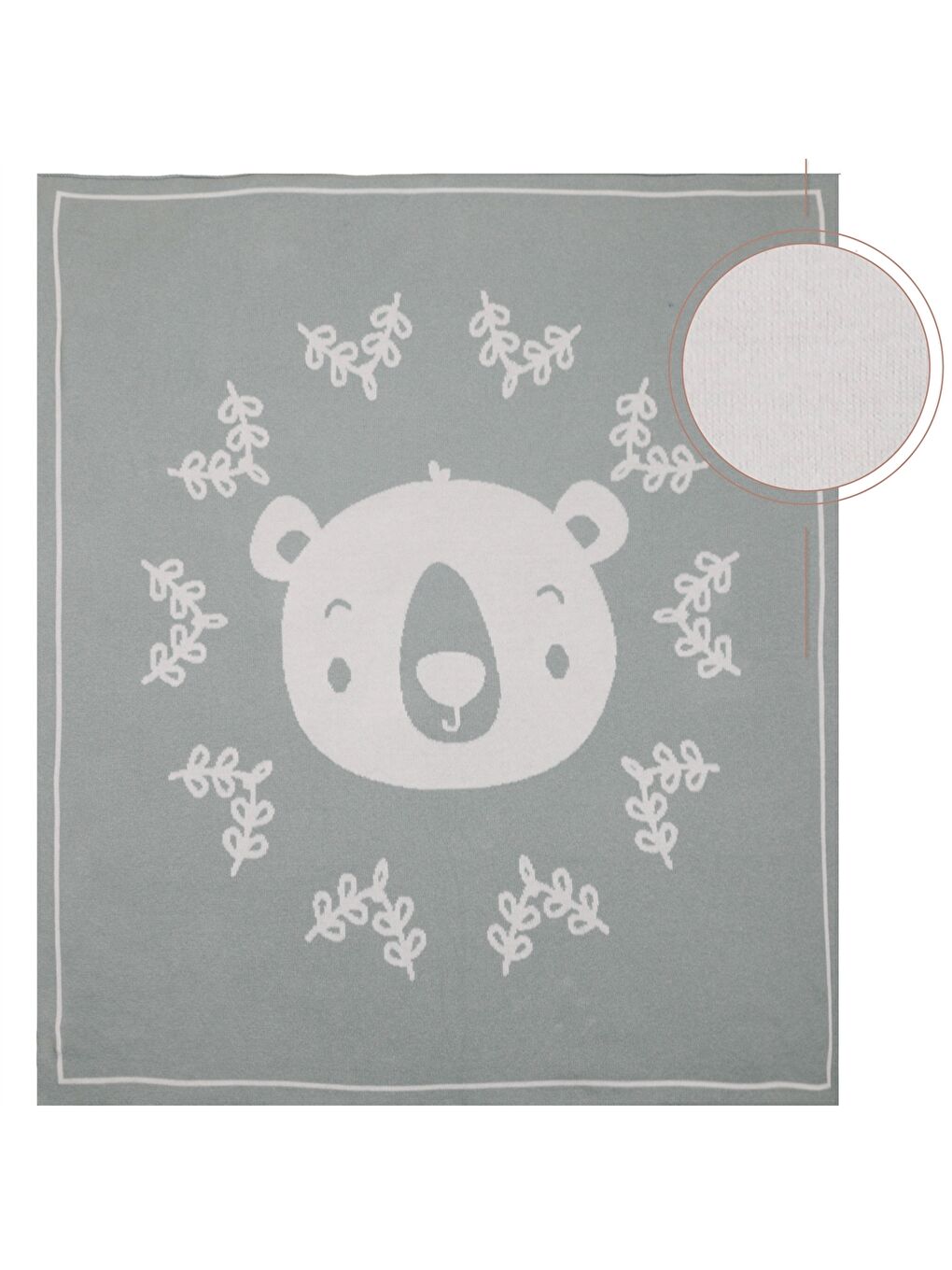 Yeşil Baskılı Bebek Battaniyesi