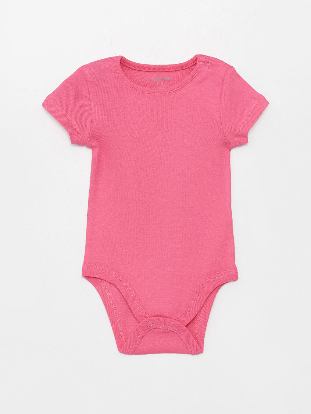 Body Bebeluși Fete cu Guler Rotund Imprimat și Închidere cu Capse 2 Bucăți-2