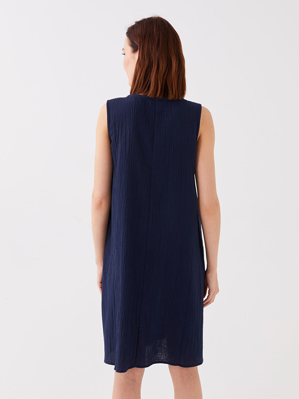 LCW Grace Crew Neck Plain A Form Women's Dress -S3JP77Z8-E1J