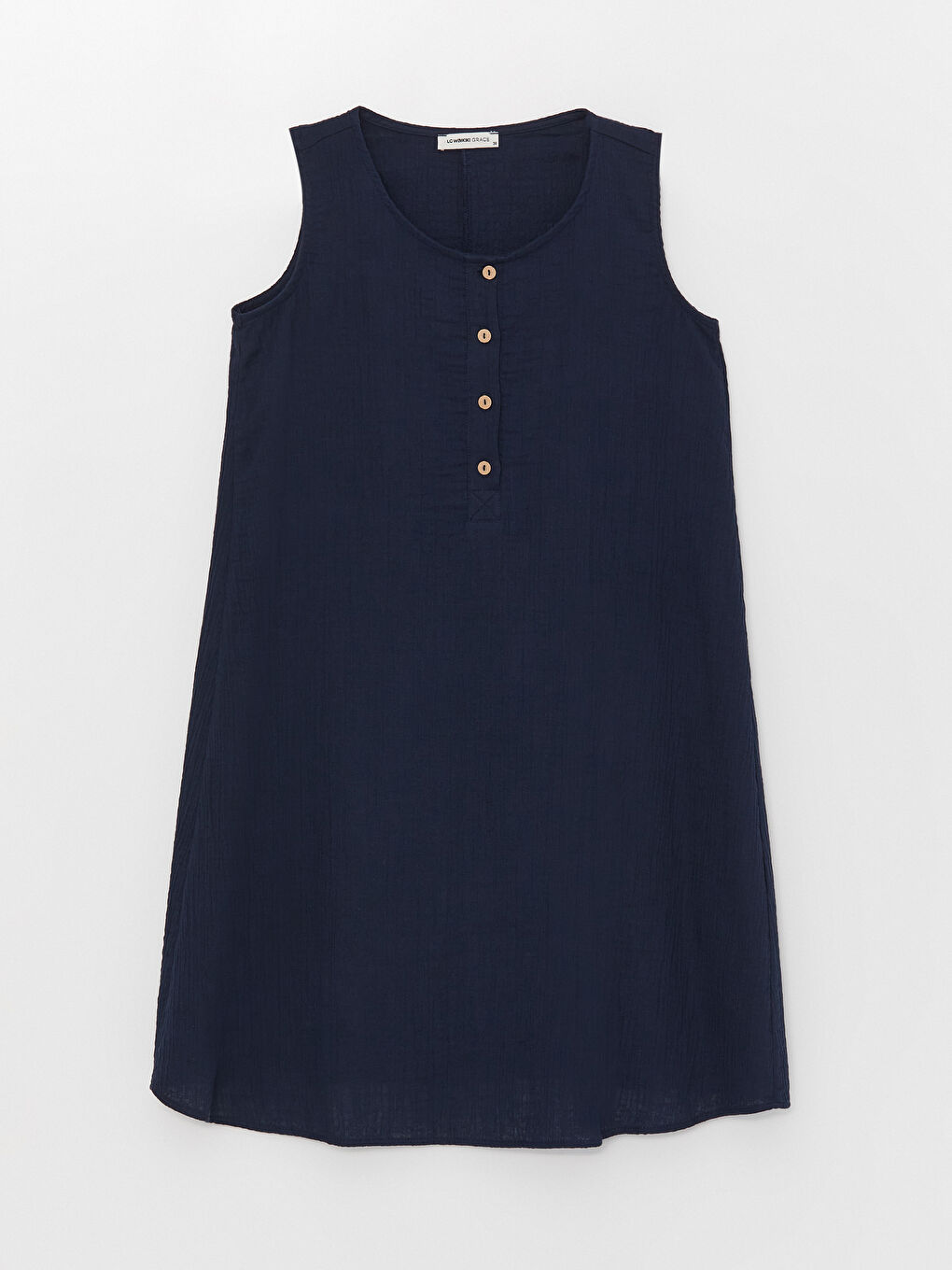 LCW Grace Crew Neck Plain A Form Women's Dress -S3JP77Z8-E1J