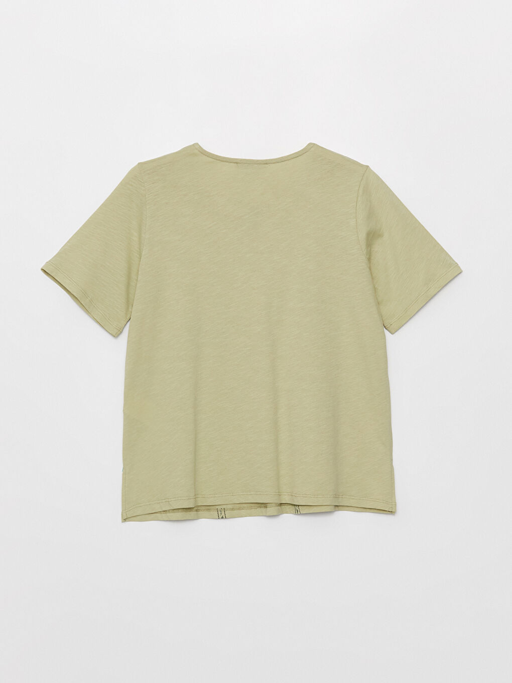 Tie Neck Patterned Short Sleeve Women's Blouse-11
