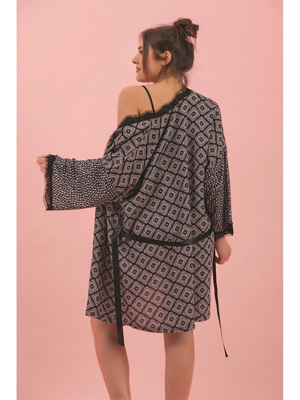 Siyah Askılı Kadın Pijama Takımı-1