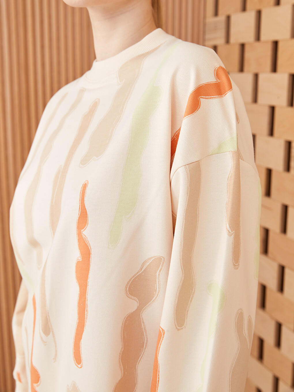 Funnel Neck Patterned Women's Tunic-3