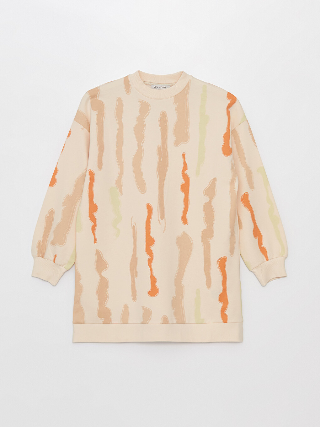 Funnel Neck Patterned Women's Tunic-5
