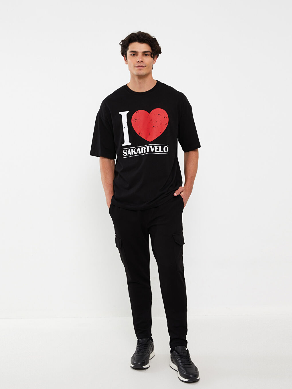 Slim Fit Men's Cargo Sweatpants-2