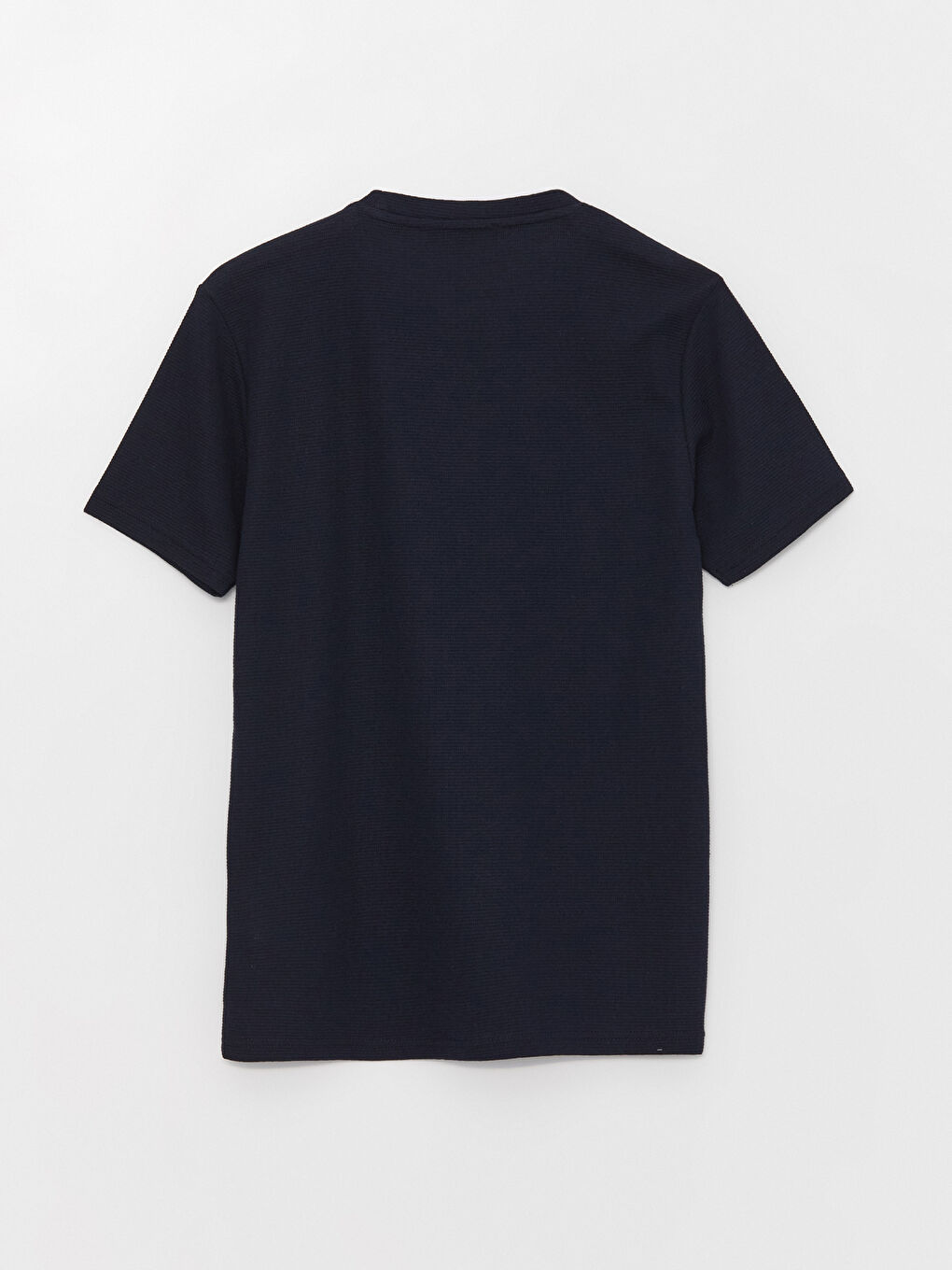 Lacivert Bisiklet Yaka Kısa Kollu Erkek Tişört-6