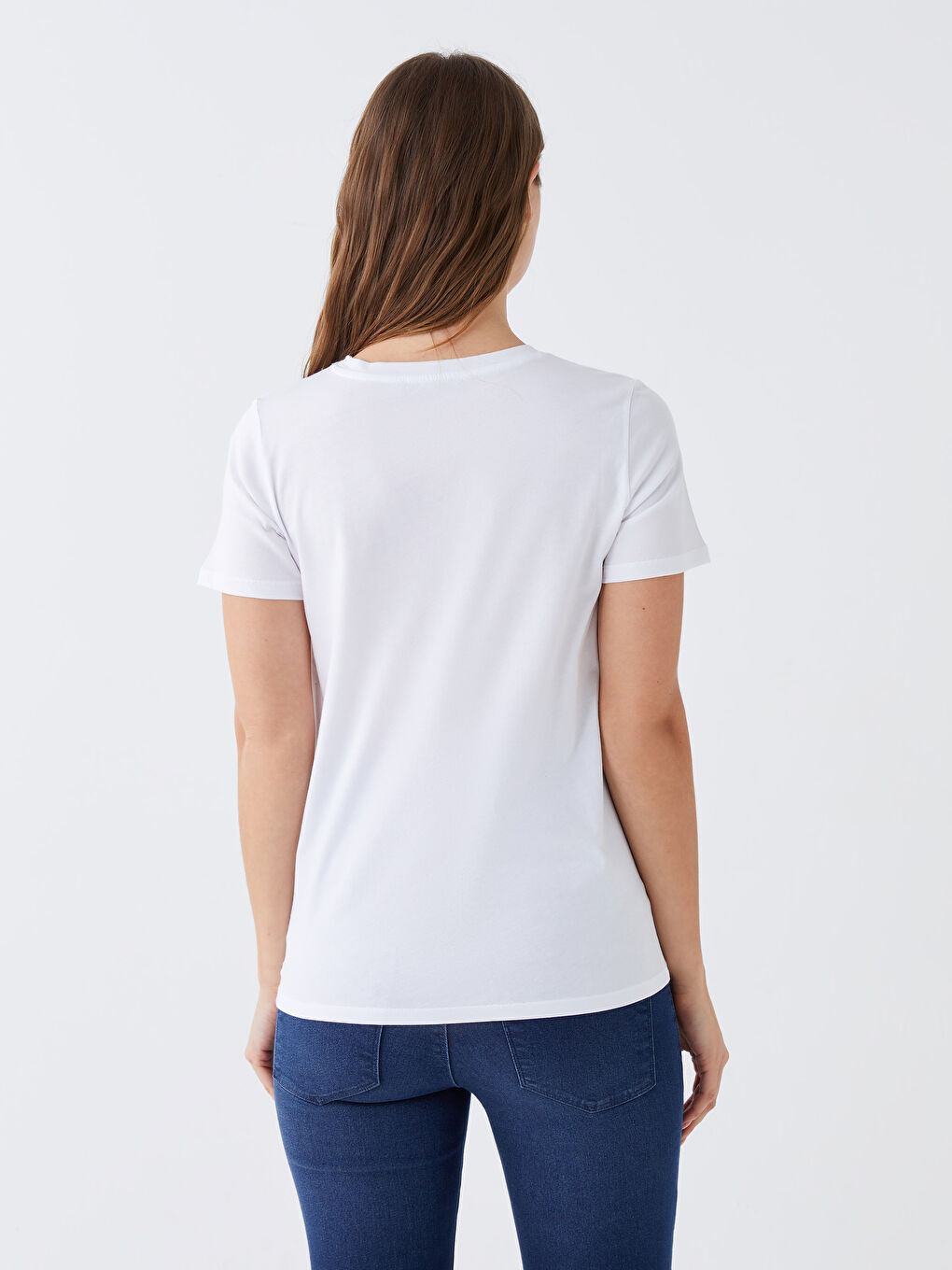 Crew Neck Printed Short Sleeve Maternity T-shirt -S3JR17Z8-Q6K