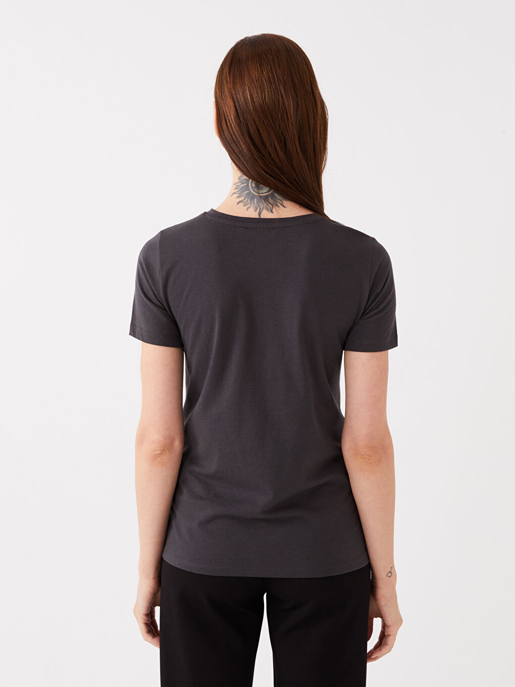 Crew Neck Printed Short Sleeve Maternity T-shirt -S3JR19Z8-SFS