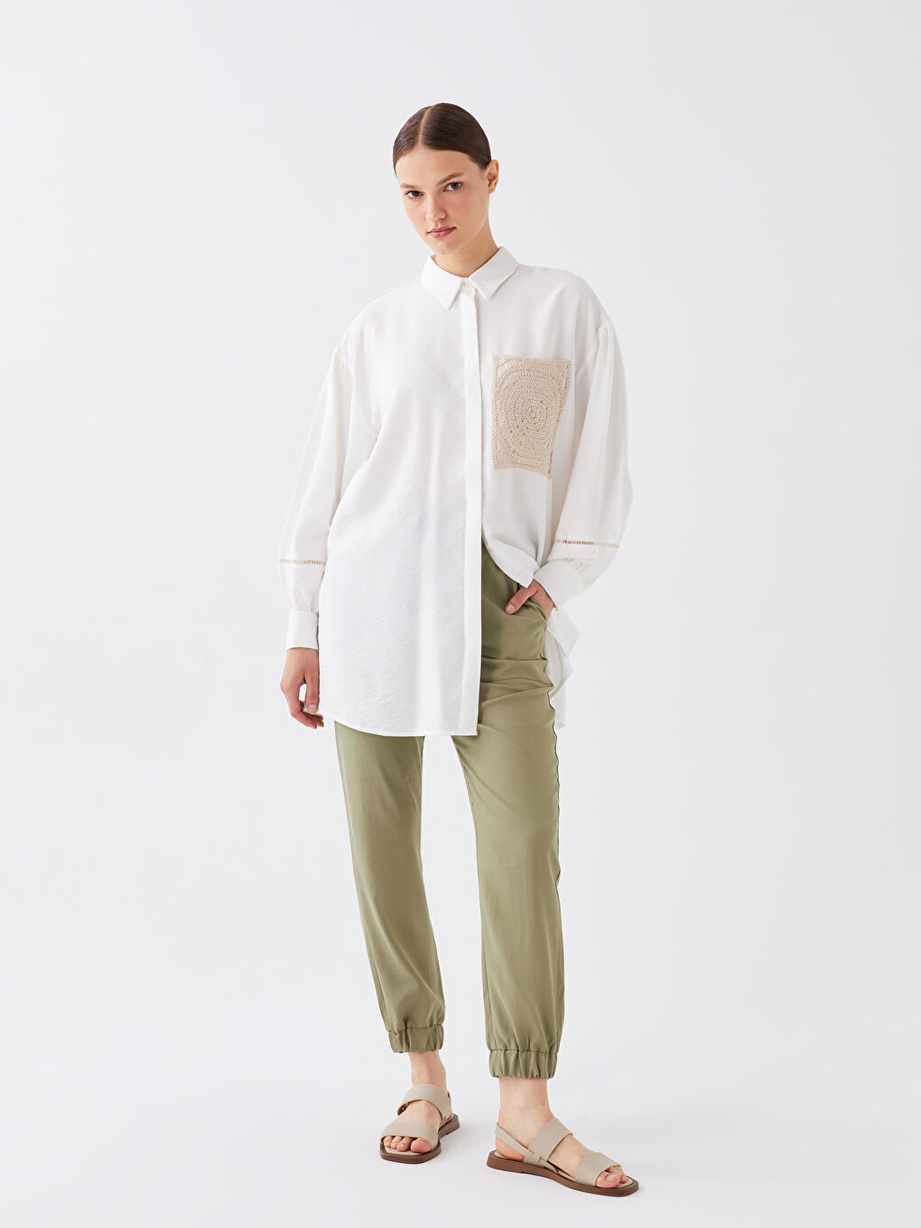 Pantalon de Jogging à Taille Élastiquée Coupe Confortable pour Femmes