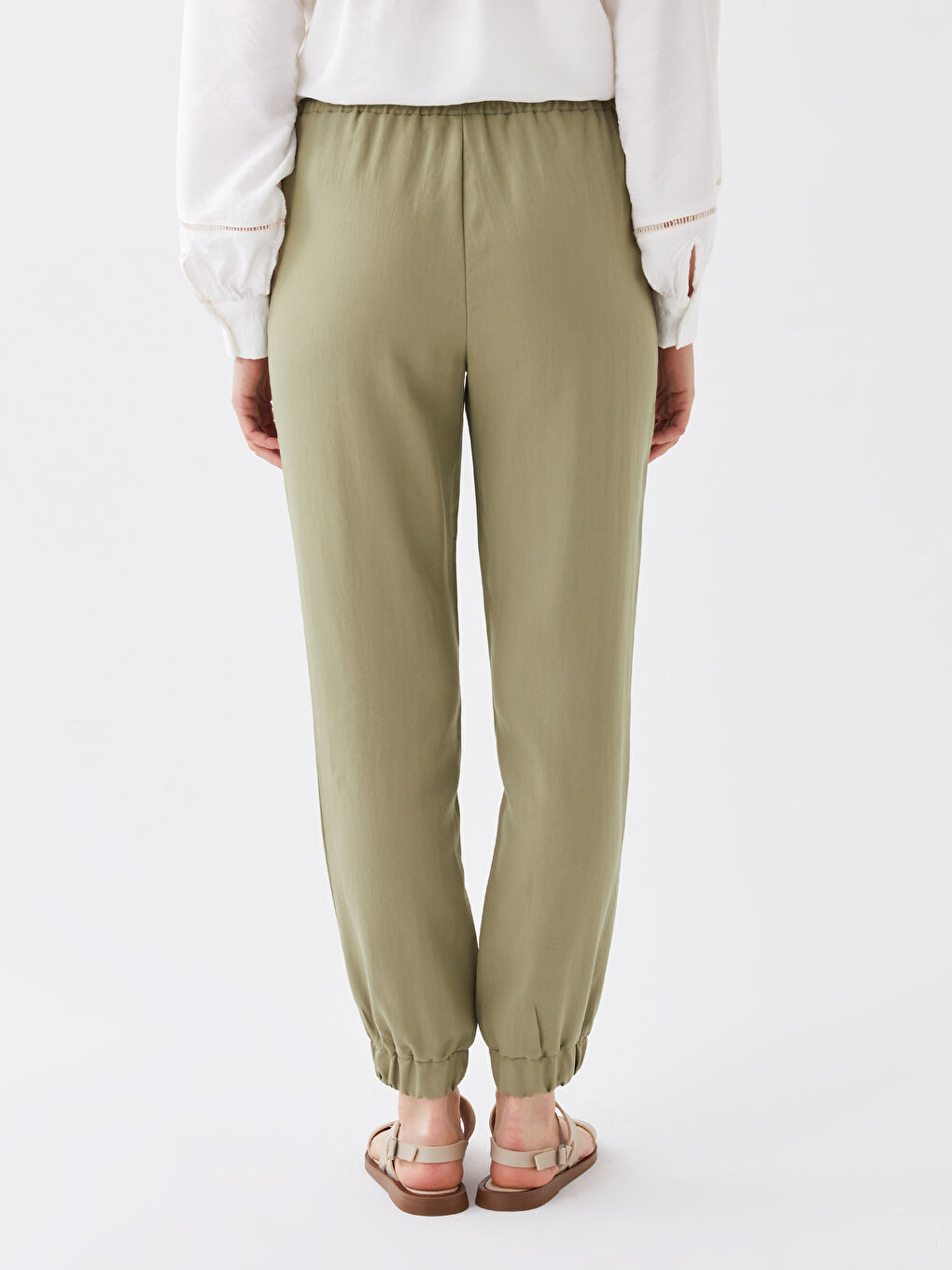 Pantalon de Jogging à Taille Élastiquée Coupe Confortable pour Femmes-3