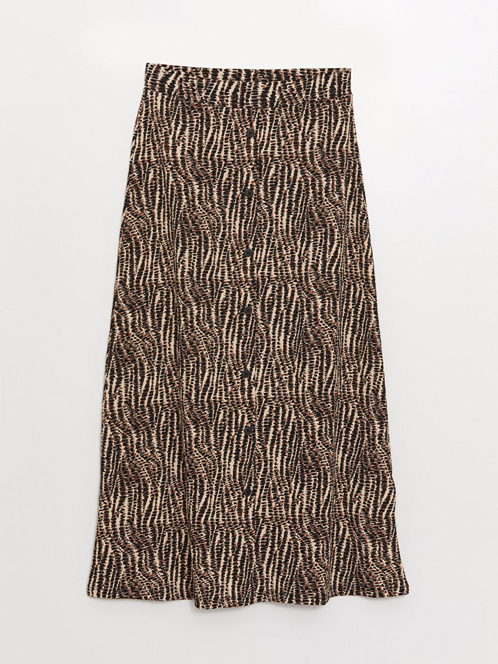 Women's Elastic Waist Patterned Flared Skirt -S3JR37Z8-LQB
