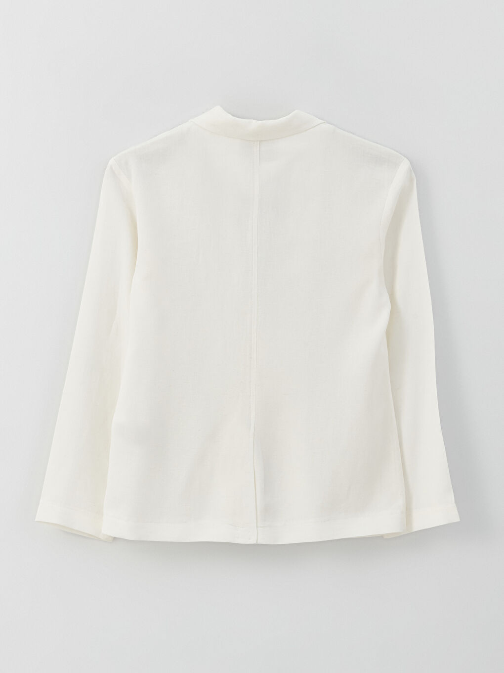 جاكت بليزر خليط كتان للبنات-2