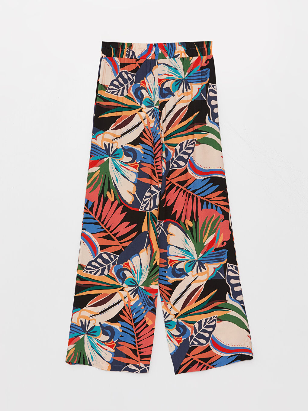 Elasticated Waist Relaxed Fit Patterned Women's Trousers-6