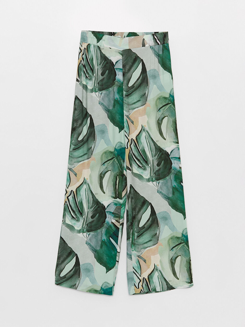 Elasticated Waist Relaxed Fit Patterned Women's Trousers-5