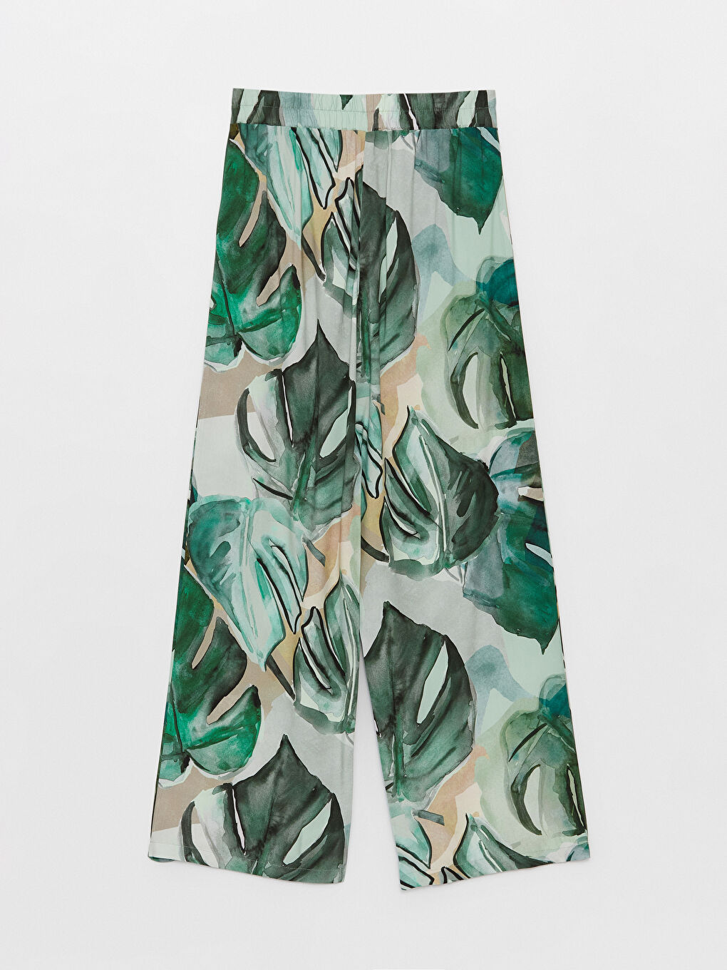 Elasticated Waist Relaxed Fit Patterned Women's Trousers-6