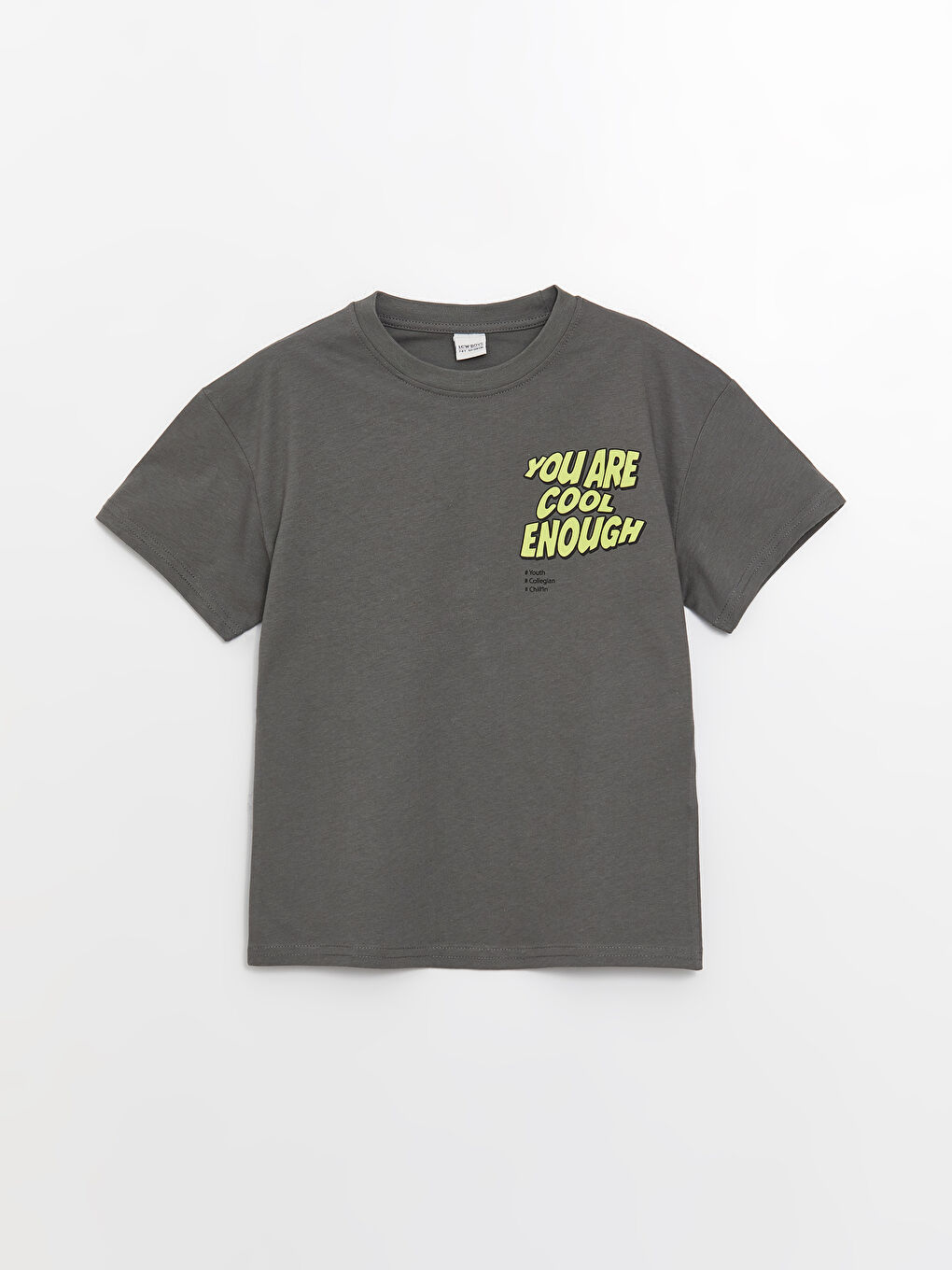 LCW Kids Oversize Crew Neck Boys' T-Shirt -S3JR47Z4-GYV