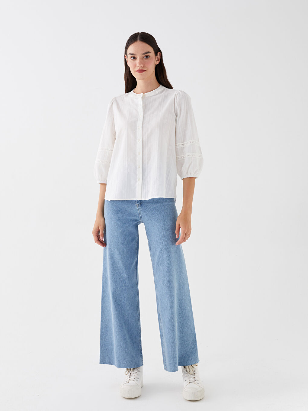 İndigo Wideleg Kadın Jean Pantolon