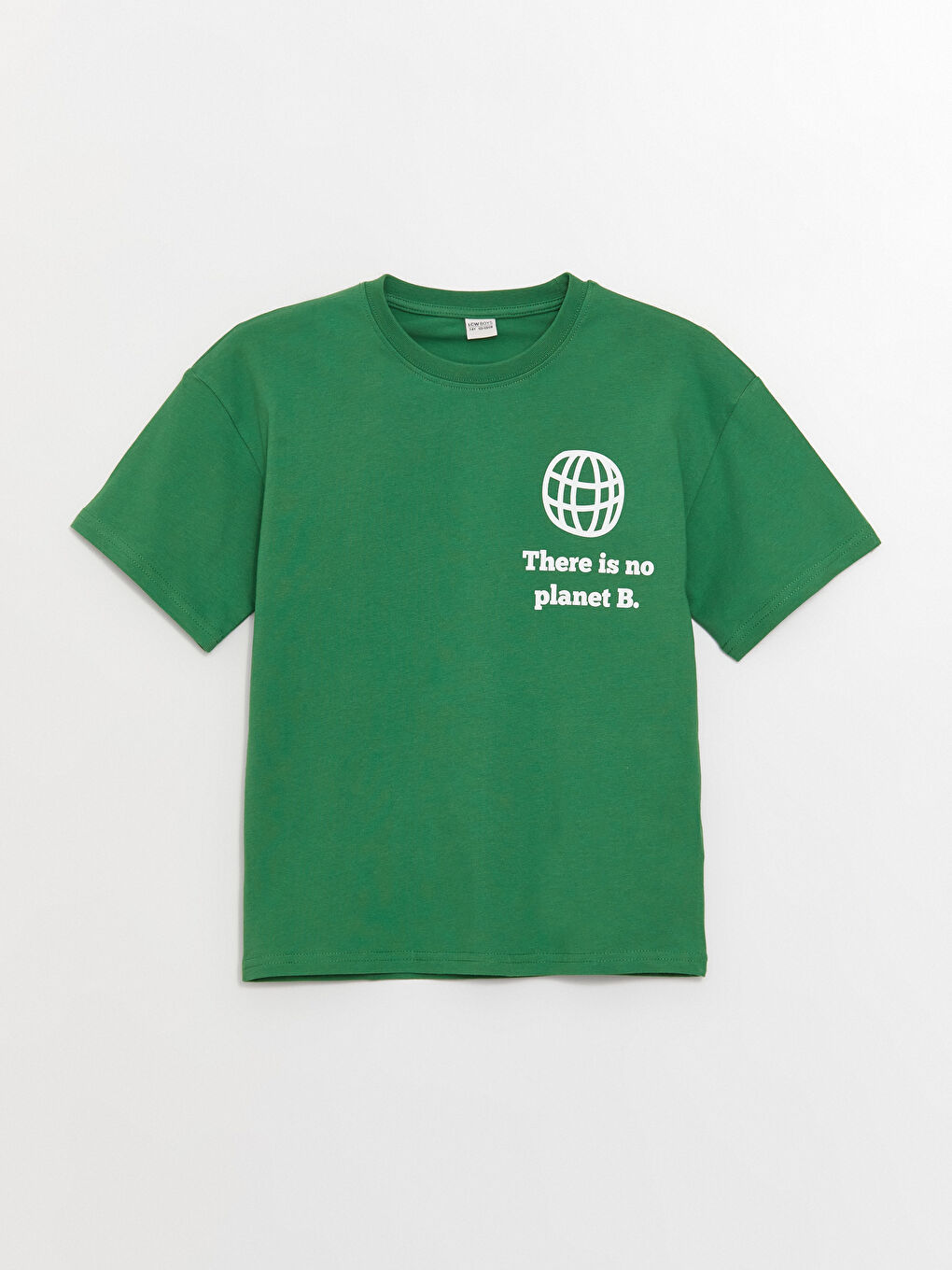 Футболка свободного кроя с круглым вырезом и принтом для мальчиков