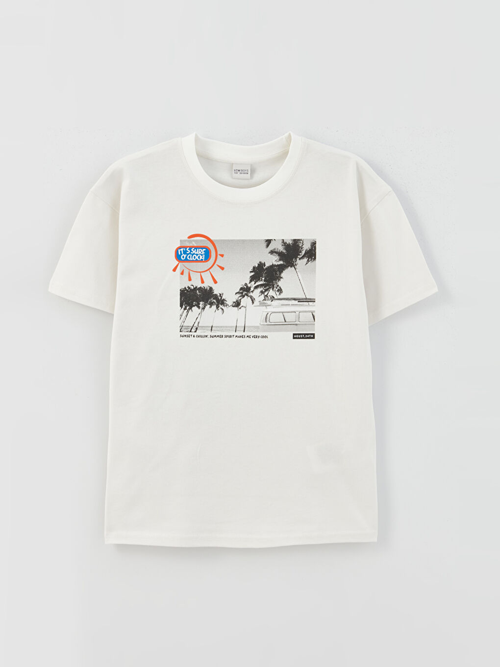 Relaxed Fit Crew Neck Printed Boys' T-Shirt