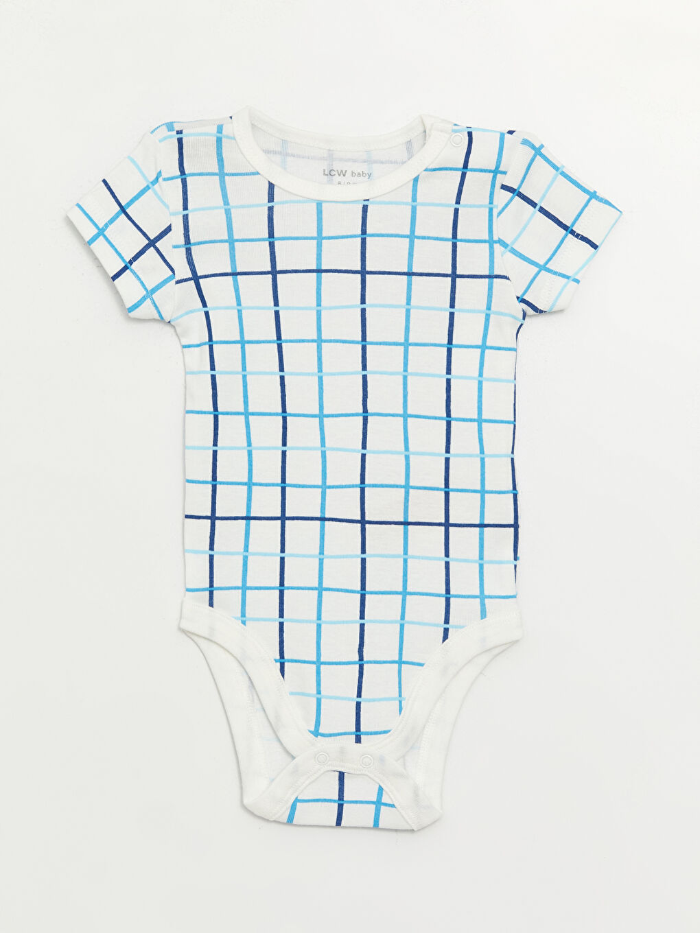 Crew Neck Baby Boy Snap Snap Bodysuit 2 Pack-1