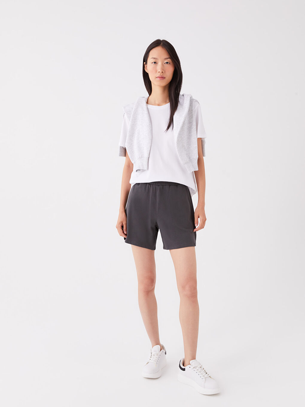 Elastic Waist Comfortable Fit Women's Shorts -S3JR76Z8-R34