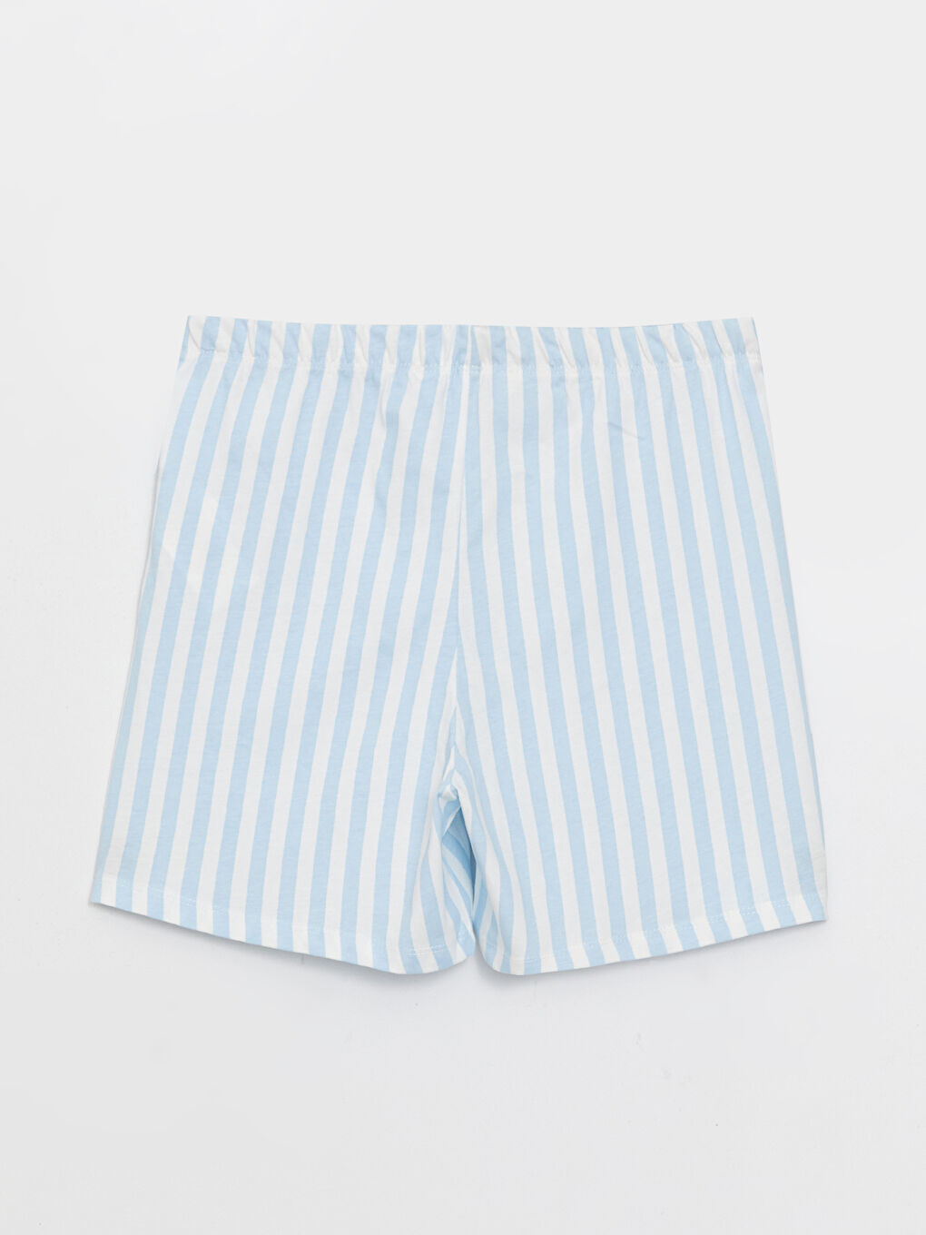 قيعان بيجامة قصيرة مخططة بخصر مرن للسيدات-5