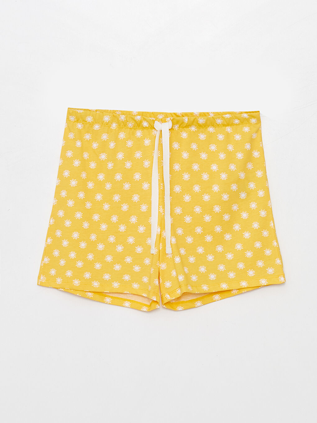 سراويل بيجامة قصيرة منقوشة بخصر مرن للسيدات-6