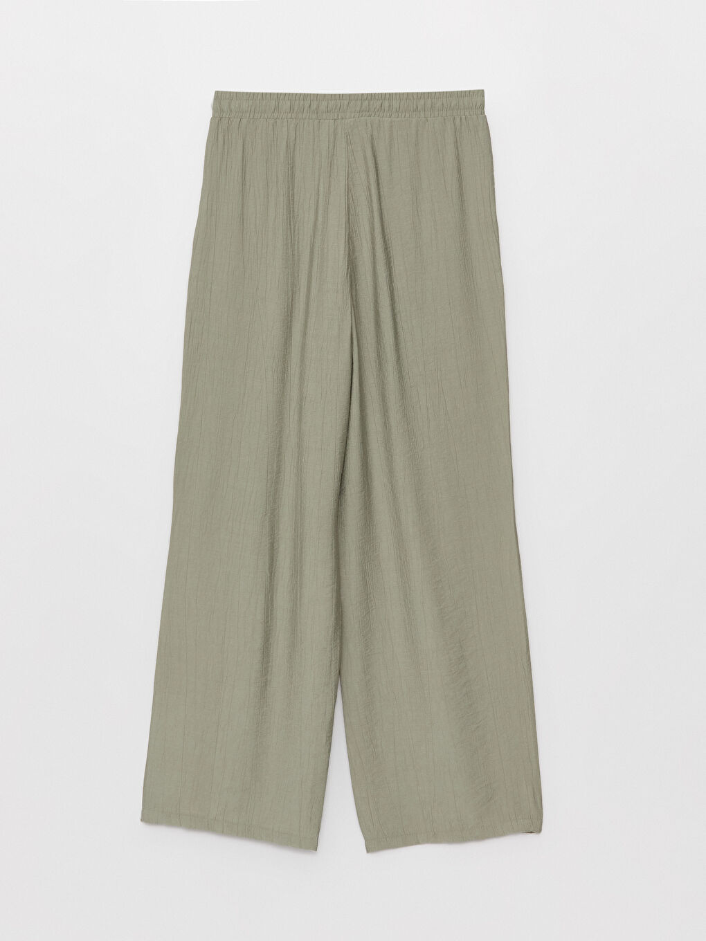 Yeşil Beli Lastikli Rahat Kalıp Kadın Pantolon-6