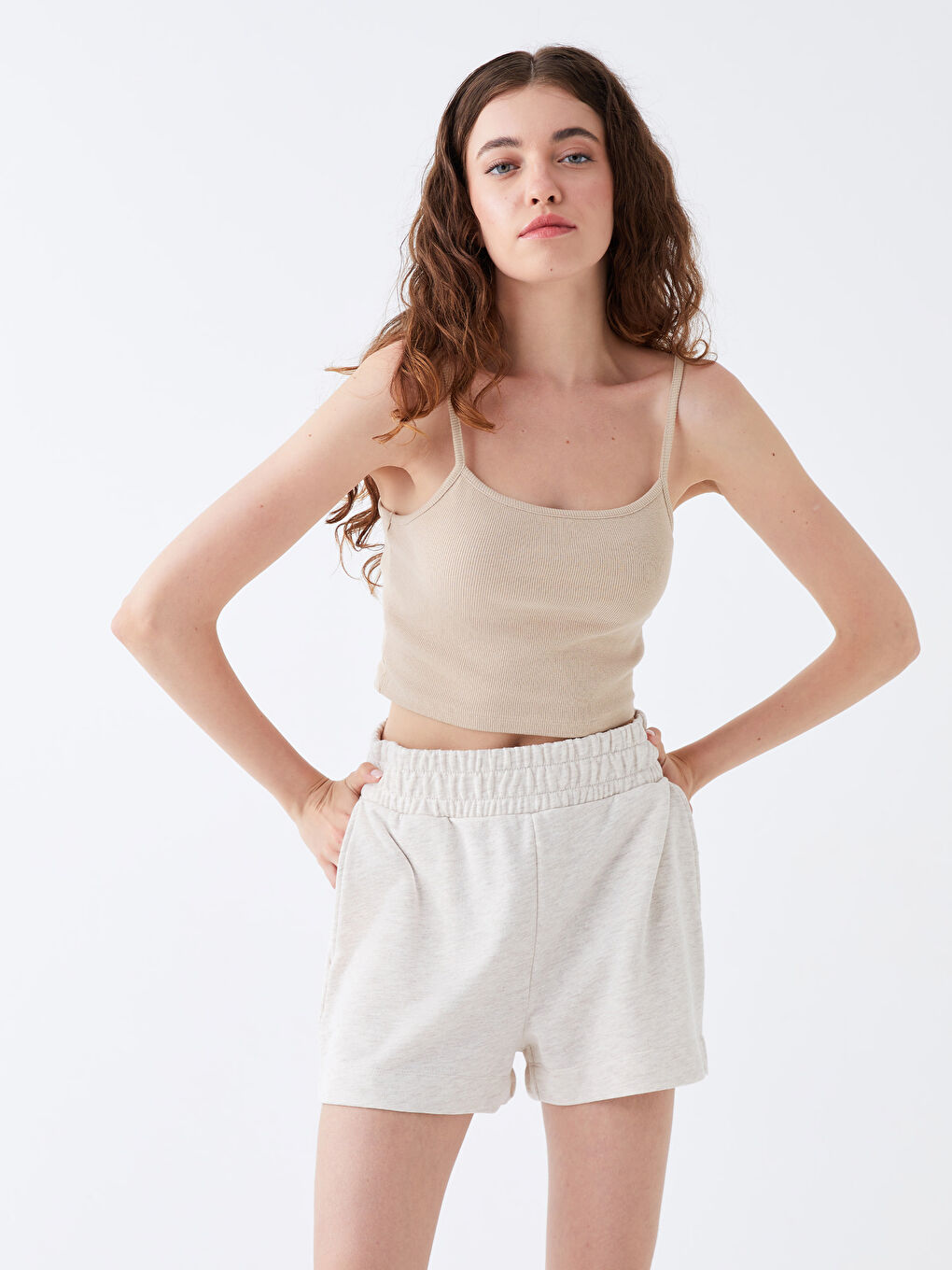 Elastic Waist Comfortable Fit Women's Shorts -S3JR95Z8-DFH