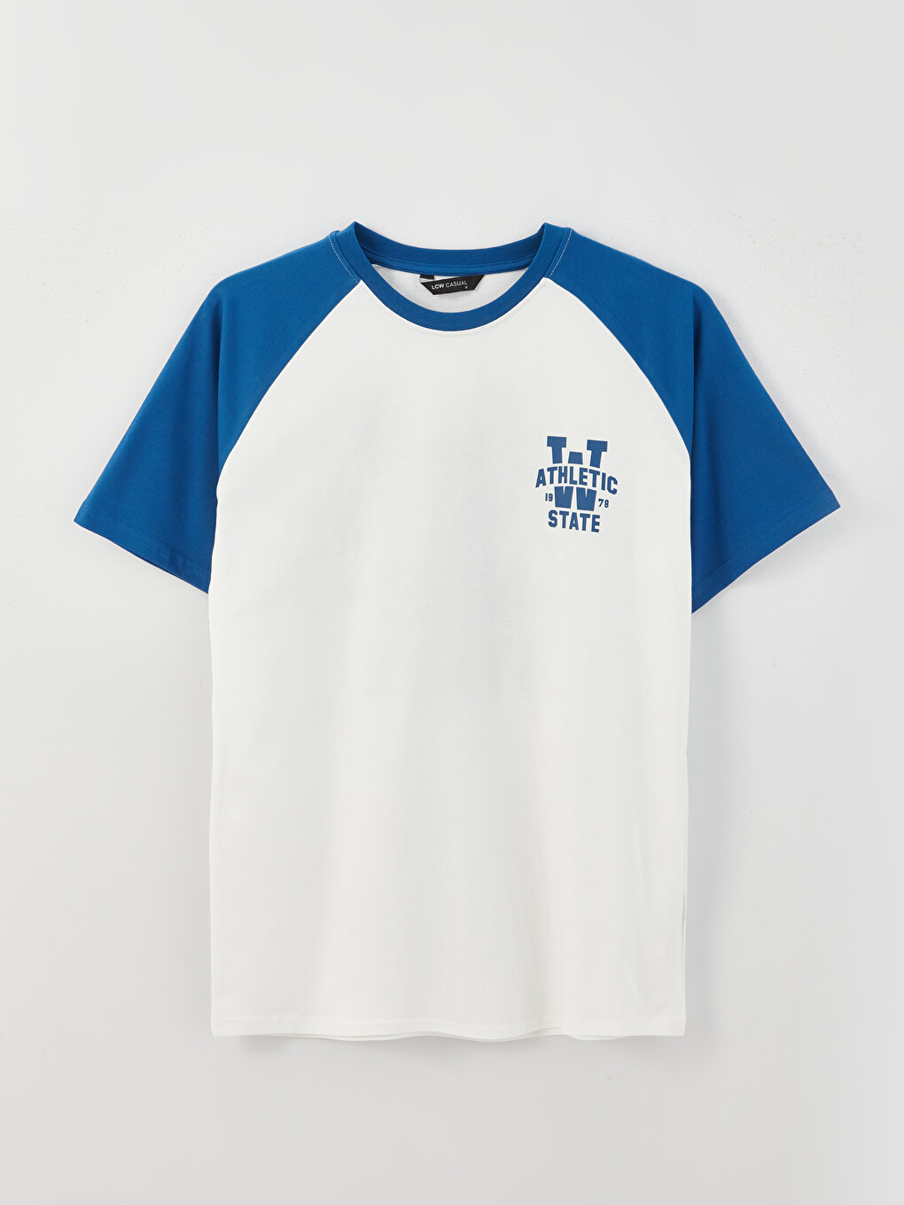 Crew Neck Short Sleeve Color Block Jersey Men's T-shirt-5