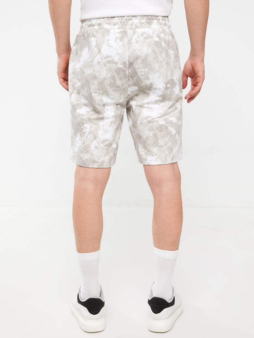 سروال قصير بتفاصيل الربط سليم فيت رجال-4