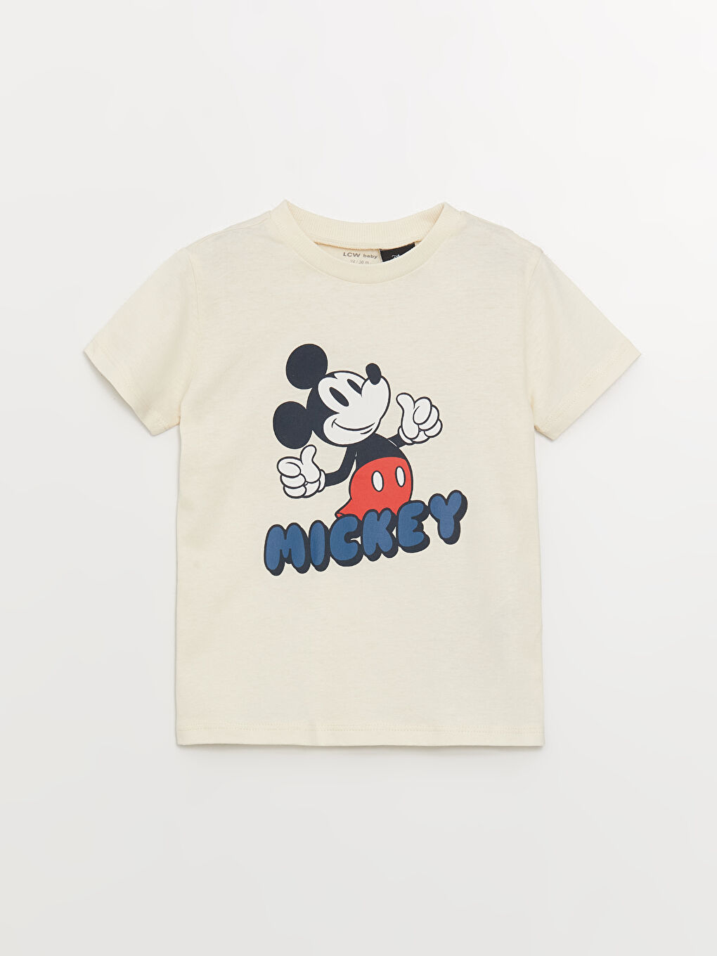 LC Waikiki Majica sa okruglim izrezom, kratkim rukavima, štampana Mickey Mouse za Bebe dečake -S3JS23Z1-QVK