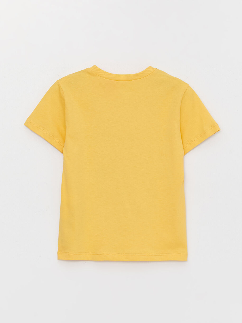 Sarı Bisiklet Yaka Kısa Kollu Paw Patrol Baskılı Erkek Bebek Tişört-1