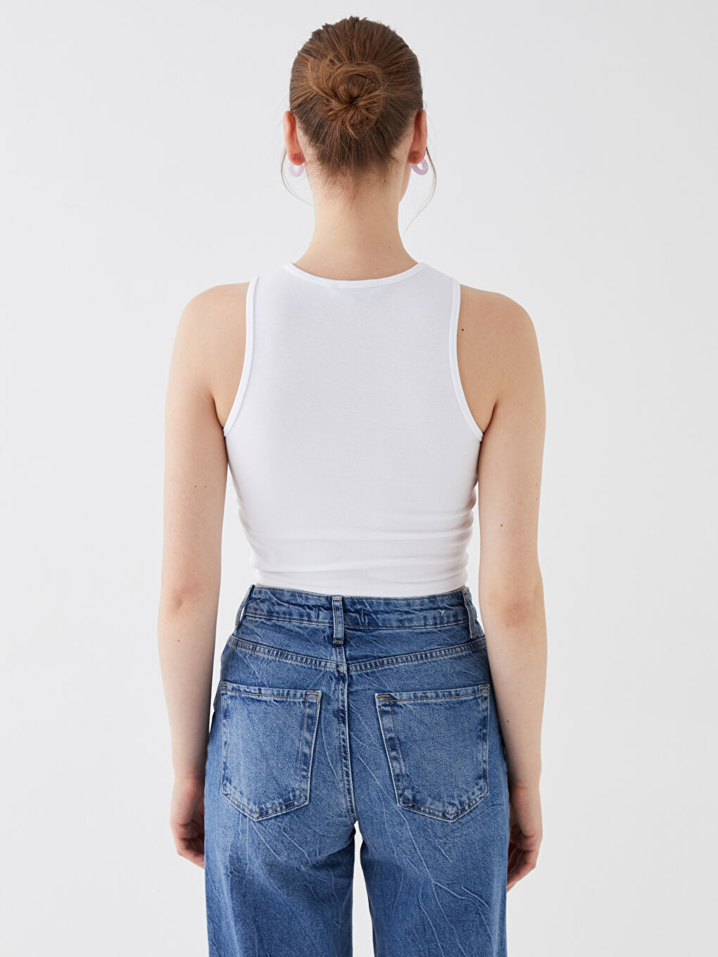 Crew Neck Printed Women's Crop -S3JS33Z8-Q6K