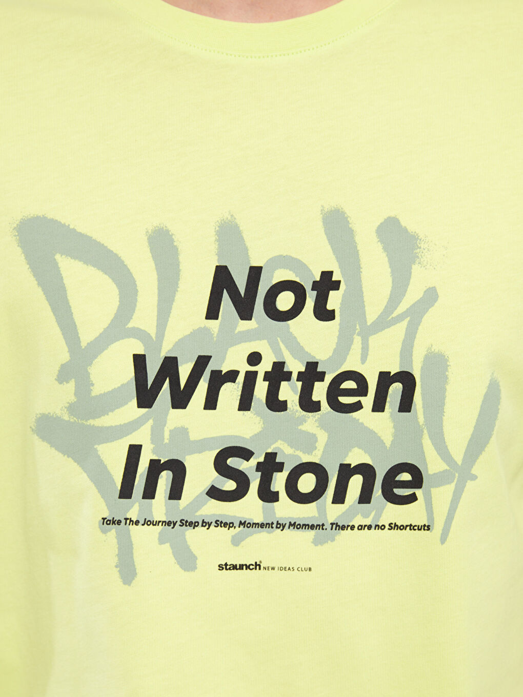 Yeşil Bisiklet Yaka Kısa Kollu Baskılı Penye Erkek Tişört-3